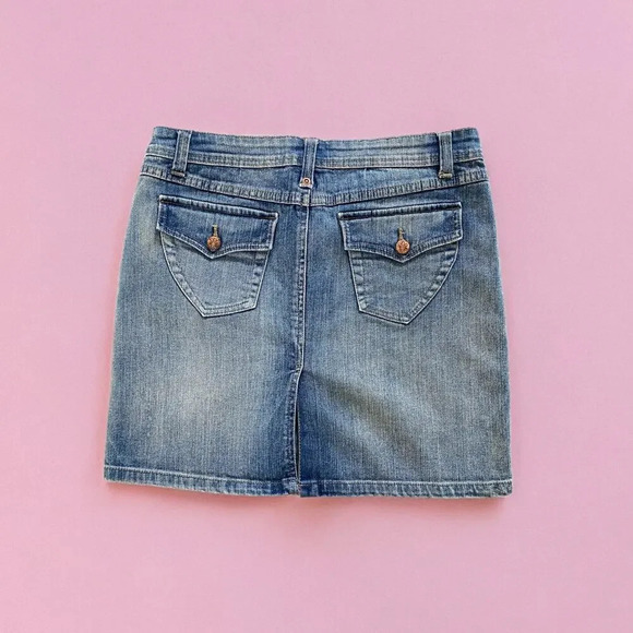Y2K No Boundaries Vintage Denim Mini Skirt size 7 - Picture 2 of 4